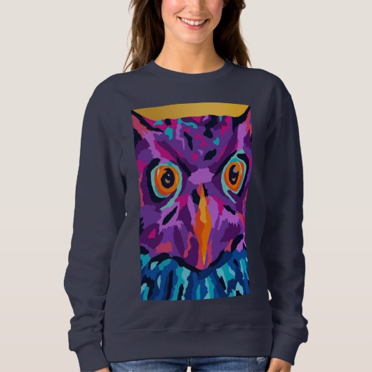 Abstrakte Eule Sweatshirt (Vorderseite)