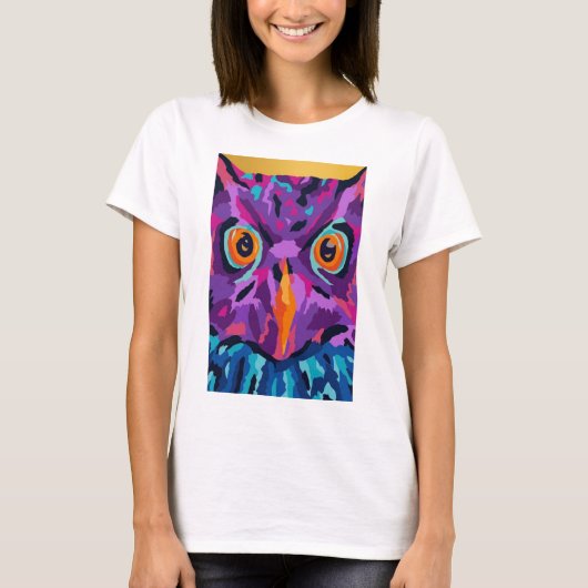 Abstrakte Eule T-Shirt (Vorderseite)