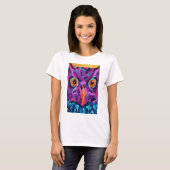 Abstrakte Eule T-Shirt (Vorne ganz)