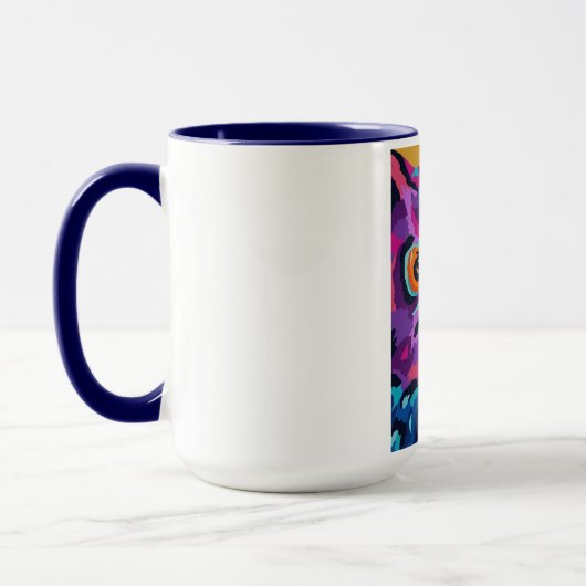 Abstrakte Eule Tasse (Links)