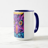 Abstrakte Eule Tasse (VorderseiteRechts)