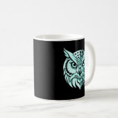 Abstrakte Eulenidentität – Symbolischer Beobachter Kaffeetasse (VorderseiteRechts)
