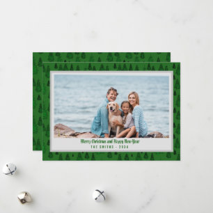 Abstrakte Evergreen Trees Familienfest Foto Weihna Feiertagskarte