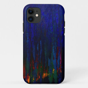 "Abstrakte Evergreens-" blauer Kasten iPhone5 iPhone 11 Hülle