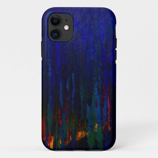 "Abstrakte Evergreens-" blauer Kasten iPhone5 Case-Mate iPhone Hülle (Rückseite)