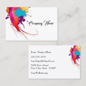 Abstrakte Exotic Butterfly Ink Spritzer Visitenkarte (Vorne/Hinten)