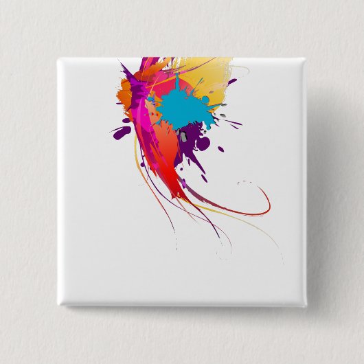 Abstrakte Exotic Butterfly Paint Spritzer Button (Vorderseite)