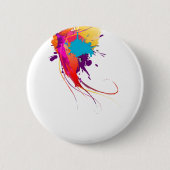 Abstrakte Exotic Butterfly Paint Spritzer Button (Vorderseite)