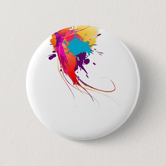 Abstrakte Exotic Butterfly Paint Spritzer Button (Vorderseite)