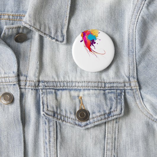 Abstrakte Exotic Butterfly Paint Spritzer Button (Beispiel)