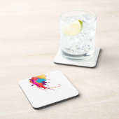 Abstrakte Exotic Butterfly Paint Spritzer Getränkeuntersetzer (Rechte Seite)