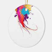 Abstrakte Exotic Butterfly Paint Spritzer Keramikornament (Links)