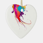 Abstrakte Exotic Butterfly Paint Spritzer Keramikornament (Rechts)