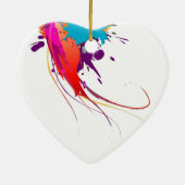 Abstrakte Exotic Butterfly Paint Spritzer Keramikornament (Hinten)