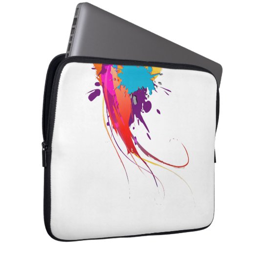 Abstrakte Exotic Butterfly Paint Spritzer Laptopschutzhülle (Vorne Rechts)