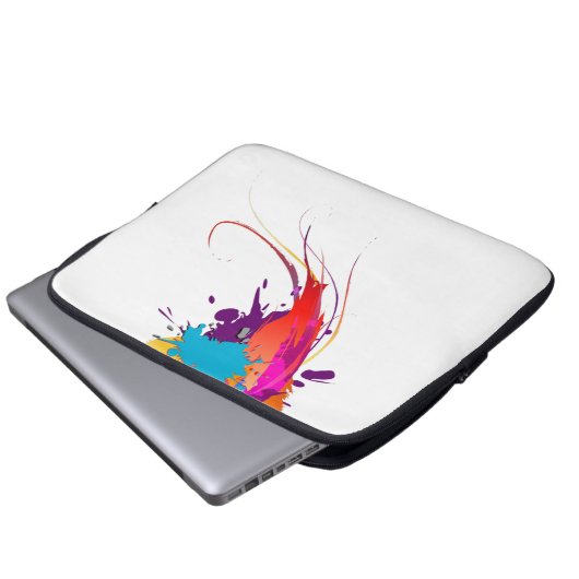 Abstrakte Exotic Butterfly Paint Spritzer Laptopschutzhülle (Vorne Knopf)