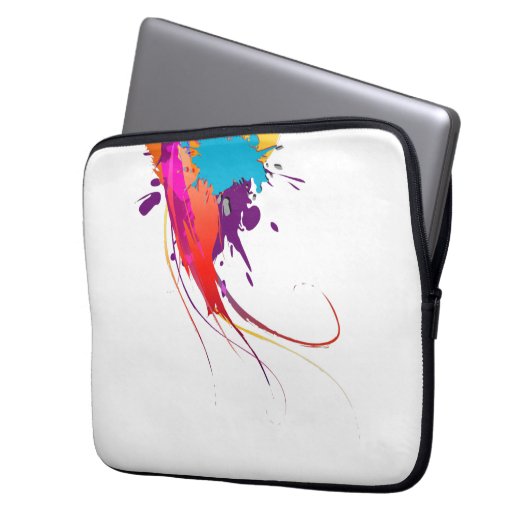 Abstrakte Exotic Butterfly Paint Spritzer Laptopschutzhülle (Vorderseite Links)