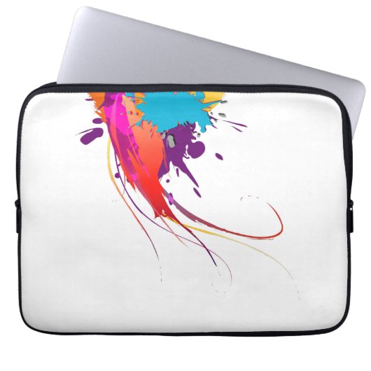Abstrakte Exotic Butterfly Paint Spritzer Laptopschutzhülle (Vorderseite)