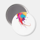 Abstrakte Exotic Butterfly Paint Spritzer Magnet (Vorderseite/Rückseite)
