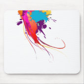 Abstrakte Exotic Butterfly Paint Spritzer Mousepad (Vorne)