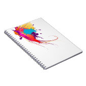 Abstrakte Exotic Butterfly Paint Spritzer Notizblock (Rechte Seite)