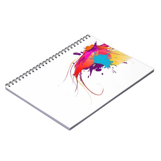 Abstrakte Exotic Butterfly Paint Spritzer Notizblock (Linke Seite)