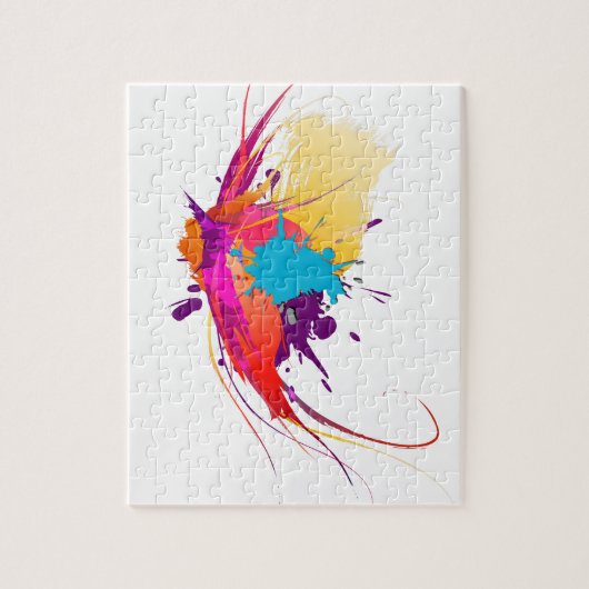 Abstrakte Exotic Butterfly Paint Spritzer Puzzle (Vertikal)