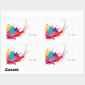 Abstrakte Exotic Butterfly Paint Spritzer Rechteckiger Aufkleber (Blatt)