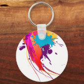 Abstrakte Exotic Butterfly Paint Spritzer Schlüsselanhänger (Vorderseite)