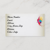 Abstrakte Exotic Butterfly Paint Spritzer Visitenkarte (Rückseite)