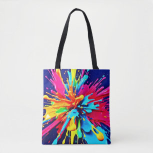Abstrakte Explosion aus Farbe und Malerei Tasche
