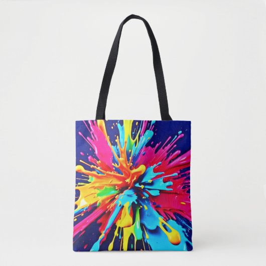 Abstrakte Explosion aus Farbe und Malerei Tasche (Vorderseite)