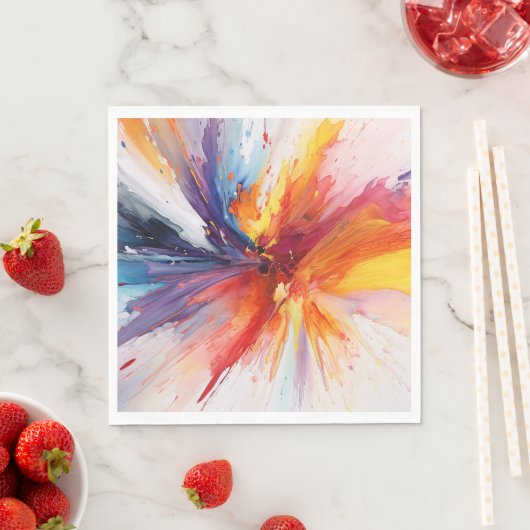 Abstrakte Explosion der Wasserfarbe Serviette (Beispiel)