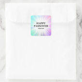 Abstrakte Explosion Hebräisch Happy Passover Stick Quadratischer Aufkleber (Tasche)