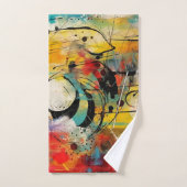 Abstrakte Explosion lebendiger Farben und Dynamik Badhandtuch Set (Handtuch)