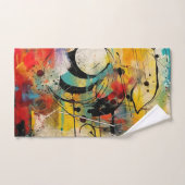 Abstrakte Explosion lebendiger Farben und Dynamik Badhandtuch Set (Handtuch)