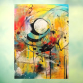 Abstrakte Explosion lebendiger Farben und Dynamik Fensteraufkleber (Blatt 3)