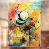 Abstrakte Explosion lebendiger Farben und Dynamik Fensteraufkleber (Blatt 2)