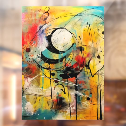 Abstrakte Explosion lebendiger Farben und Dynamik Fensteraufkleber (Blatt 2)