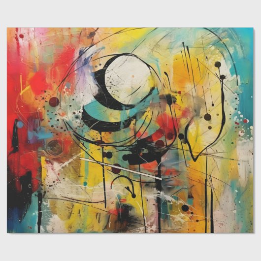 Abstrakte Explosion lebendiger Farben und Dynamik Geschenkpapier (Flach)