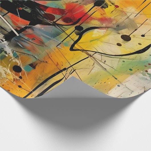 Abstrakte Explosion lebendiger Farben und Dynamik Geschenkpapier (Ecke)