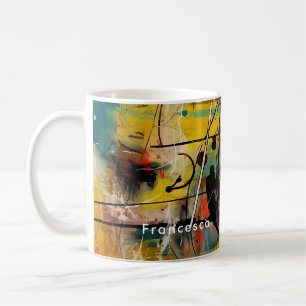 Abstrakte Explosion lebendiger Farben und Dynamik Kaffeetasse
