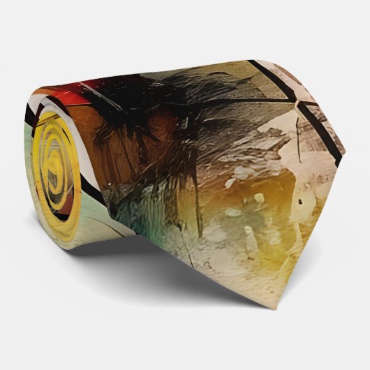 Abstrakte Explosion lebendiger Farben und Dynamik Krawatte (Gerollt)