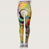 Abstrakte Explosion lebendiger Farben und Dynamik Leggings (Vorderseite)