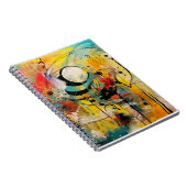 Abstrakte Explosion lebendiger Farben und Dynamik Notizblock (Rechte Seite)