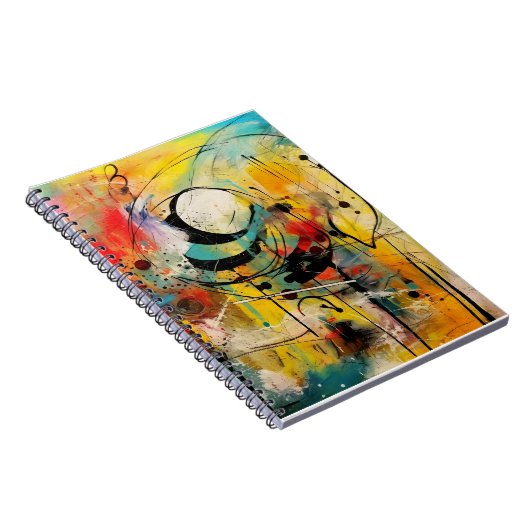 Abstrakte Explosion lebendiger Farben und Dynamik Notizblock (Rechte Seite)