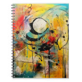 Abstrakte Explosion lebendiger Farben und Dynamik Notizblock (Vorderseite)