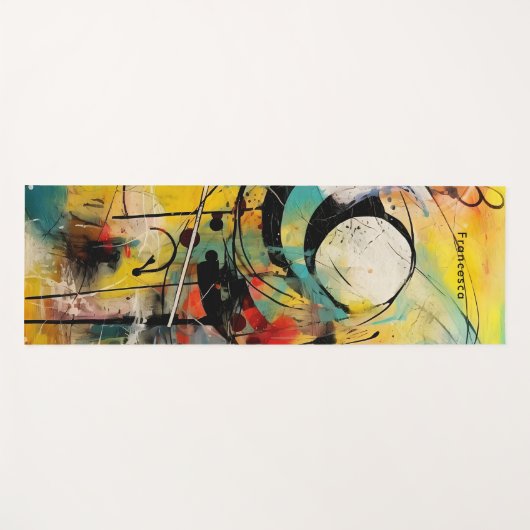 Abstrakte Explosion lebendiger Farben und Dynamik Yogamatte (Vorderseite (Horizontal))