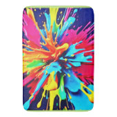 Abstrakte Explosion von Farbe und Farbe Badematte (Vorderseite Vertikal)