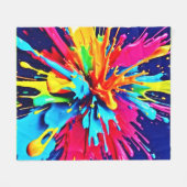 Abstrakte Explosion von Farbe und Farbe Fleecedecke (Vorderseite (Horizontal))